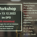Workshop intitulé: “Deutsch Konversation für Anfänger*innen” au profit des étudiants en Langue Allemande
