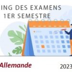 Filière : Langue Allemande : Planning des examens Licence et Master S1 2023-2024