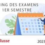 Filière : Langue Russe : Planning des examens Licence et Master S1 2023-2024