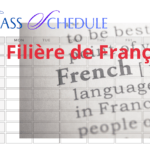 Emploi du temps pour la filière de la langue française