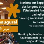 cours inaugural “Notions sur l apprentissage des langues étrangères à l université / nouveaux bachliers/. “