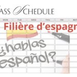 Emploi du temps pour la filière de la langue espagnole