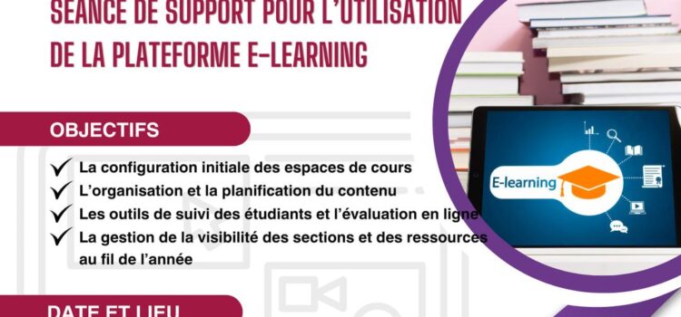 Séance de formation dédiée à l’utilisation de la plateforme eLearning de l’université