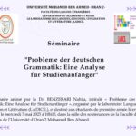 Séminaire au profit des étudiants d’Allemand: Englisch als Schlüsselkompetenz für algerische Germanistikstudierende – Copy