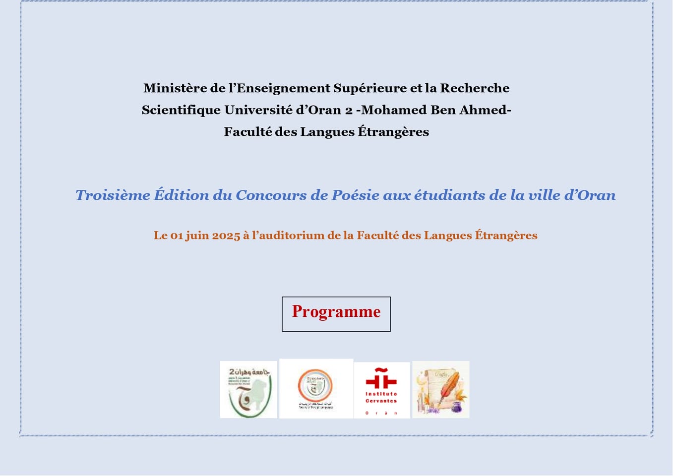 La troisième édition du Concours de Poésie