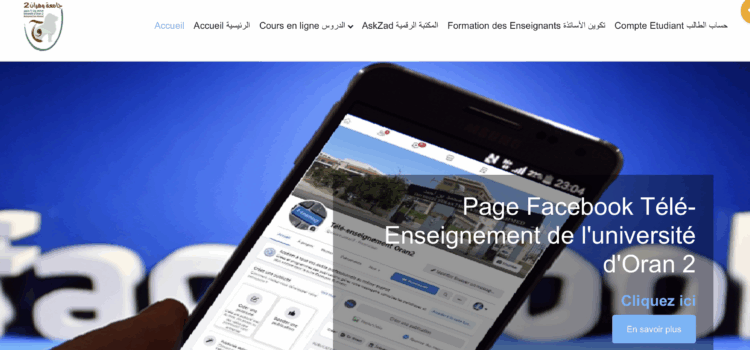 Compte Plateforme E-Learning de l’université d’Oran2