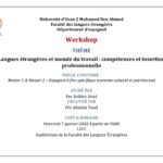 workshop : LANGUES ETRANGERES ET MONDE DU TRAVAIL : COMPETENCES ET INSERTION PROFESSIONNELLE