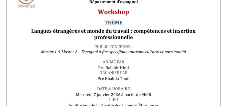 workshop : LANGUES ETRANGERES ET MONDE DU TRAVAIL : COMPETENCES ET INSERTION PROFESSIONNELLE