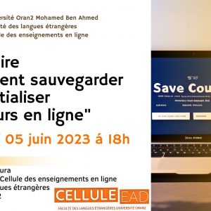 Webinaire  “Comment sauvegarder et réinitialiser  son cours en ligne”