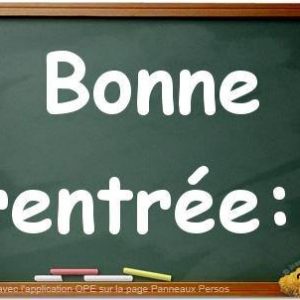 Bonne rentrée universitaire