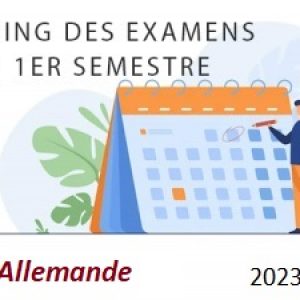 Filière : Langue Allemande : Planning des examens Licence et Master S1 2023-2024